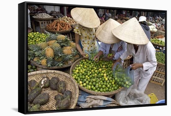 Dong Ba Market, Hue, Vietnam, Indochina, Southeast Asia, Asia-Bruno Morandi-Framed Stretched Canvas