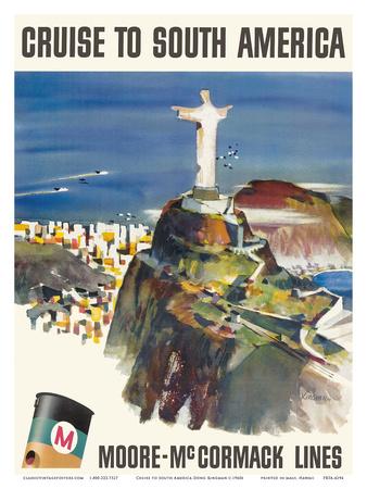 Argentina  South America American Vintage Travel Advertisement Poster 