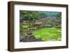 Dong village and rice paddy in the mountain, Zhaoxing, Guizhou Province, China-Keren Su-Framed Photographic Print