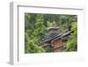 Dong village in the mountain, Zhaoxing, Guizhou Province, China.-Keren Su-Framed Photographic Print