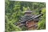 Dong village in the mountain, Zhaoxing, Guizhou Province, China.-Keren Su-Mounted Photographic Print