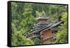 Dong village in the mountain, Zhaoxing, Guizhou Province, China.-Keren Su-Framed Stretched Canvas