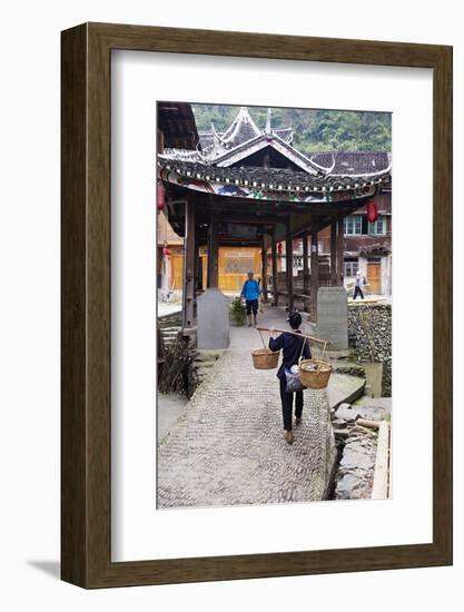 Dong Village of Zhaoxing, Guizhou Province, China, Asia-Bruno Morandi-Framed Photographic Print