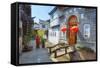 Dongba Alley in the Old Town of Lijiang, UNESCO World Heritage Site, Lijiang, Yunnan, China, Asia-Andreas Brandl-Framed Stretched Canvas