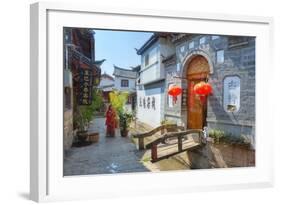 Dongba Alley in the Old Town of Lijiang, UNESCO World Heritage Site, Lijiang, Yunnan, China, Asia-Andreas Brandl-Framed Photographic Print
