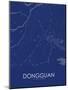 Dongguan, China Blue Map-null-Mounted Poster
