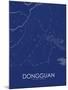 Dongguan, China Blue Map-null-Mounted Poster