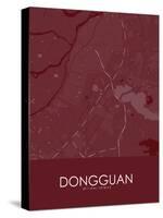 Dongguan, China Red Map-null-Stretched Canvas