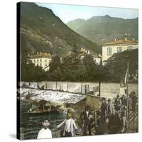 Dongo (Italy), Jetty and Laundry on the Banks of the Lake Como, Circa 1890-Leon, Levy et Fils-Stretched Canvas