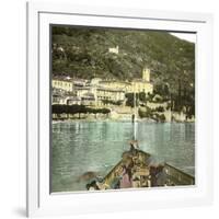 Dongo (Italy), the Village Seen of Lake Como, Circa 1890-Leon, Levy et Fils-Framed Photographic Print