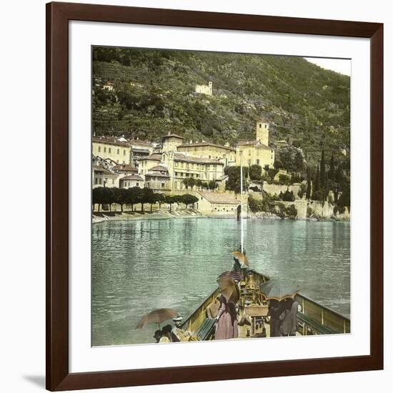 Dongo (Italy), the Village Seen of Lake Como, Circa 1890-Leon, Levy et Fils-Framed Photographic Print