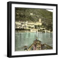 Dongo (Italy), the Village Seen of Lake Como, Circa 1890-Leon, Levy et Fils-Framed Photographic Print