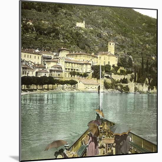 Dongo (Italy), the Village Seen of Lake Como, Circa 1890-Leon, Levy et Fils-Mounted Photographic Print