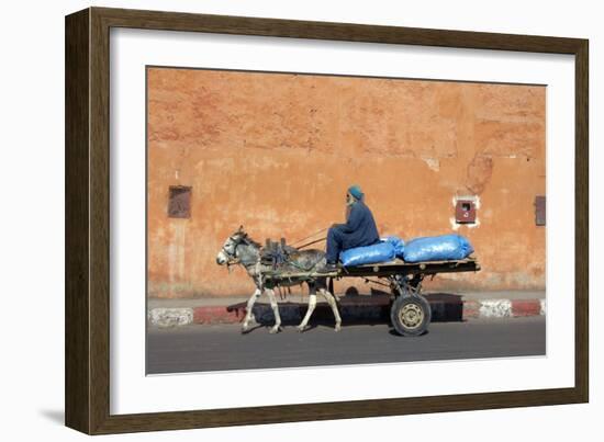 Donkey And Cart Transportation-Johnny Greig-Framed Photographic Print