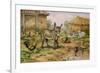 Donkey and Farmyard Fowl-Carl Donner-Framed Giclee Print