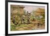 Donkey and Farmyard Fowl-Carl Donner-Framed Giclee Print