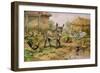 Donkey and Farmyard Fowl-Carl Donner-Framed Giclee Print