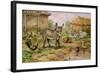 Donkey and Farmyard Fowl-Carl Donner-Framed Giclee Print