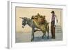 Donkey Carrying Produce-null-Framed Art Print