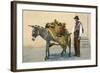 Donkey Carrying Produce-null-Framed Art Print