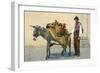 Donkey Carrying Produce-null-Framed Art Print