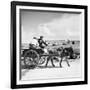 Donkey Cart, Aran Islands, Ireland, 1938 (B/W Photo)-null-Framed Giclee Print