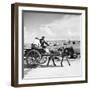 Donkey Cart, Aran Islands, Ireland, 1938 (B/W Photo)-null-Framed Giclee Print