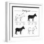 Donkey Cut Scheme - B&W-ONiONAstudio-Framed Art Print