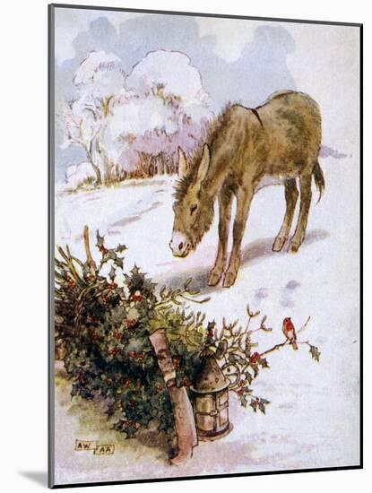 Donkey in Snow 1927-Alan Wright and Anne Anderson-Mounted Art Print