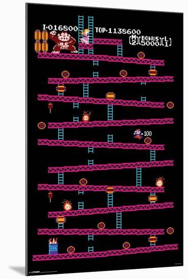 Donkey Kong - Level 1-null-Mounted Poster
