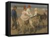 Donkey Rides on the Beach, C. 1890-1901. Dutch Watercolor Painting-Isaac Israels-Framed Stretched Canvas