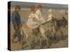 Donkey Rides on the Beach, C. 1890-1901. Dutch Watercolor Painting-Isaac Israels-Stretched Canvas