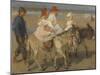 Donkey Rides on the Beach, C. 1890-1901. Dutch Watercolor Painting-Isaac Israels-Mounted Art Print