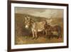 Donkeys out on the Moor, C.1890 (Oil on Canvas)-John Emms-Framed Giclee Print