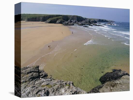 Donnant Beach, Belle Ile En Mer Island, Brittany, France, Europe-Guy Thouvenin-Stretched Canvas