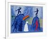 Donner and Froh Make Rainbow Bridge for Gods to Cross to Valhalla: Illustration for 'Das Rheingold'-Phil Redford-Framed Giclee Print