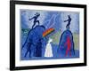 Donner and Froh Make Rainbow Bridge for Gods to Cross to Valhalla: Illustration for 'Das Rheingold'-Phil Redford-Framed Giclee Print