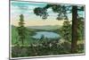 Donner Lake, California from Ridge - Donner Lake, CA-Lantern Press-Mounted Art Print