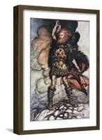 Donner, your lord, summons his hosts! Illustration for The Rhinegold and The Valkyrie by Richard W-null-Framed Giclee Print