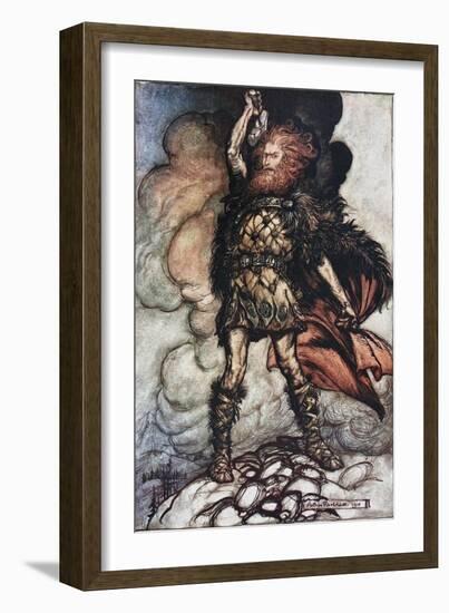 Donner, your lord, summons his hosts! Illustration for The Rhinegold and The Valkyrie by Richard W-null-Framed Giclee Print