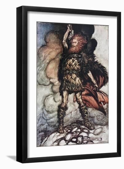 Donner, your lord, summons his hosts! Illustration for The Rhinegold and The Valkyrie by Richard W-null-Framed Giclee Print