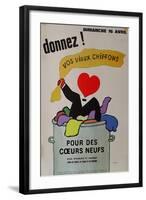 Donnez vos vieux chiffons-Raymond Savignac-Framed Premium Edition