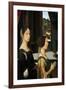 Donors Violante Bentivoglio and Elisabetta Aldobrandini-Domenico Ghirlandaio-Framed Giclee Print