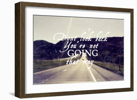 Dont Look Back-Vintage Skies-Framed Giclee Print