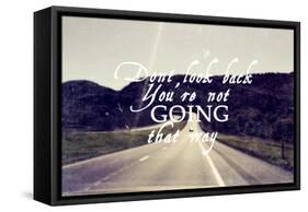 Dont Look Back-Vintage Skies-Framed Stretched Canvas