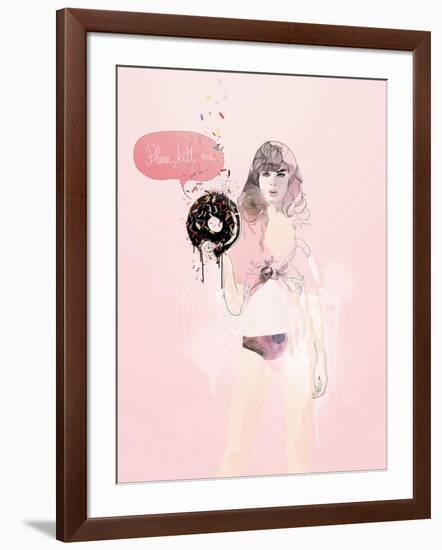 Donut Death Wish-Mydeadpony-Framed Art Print