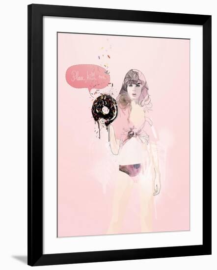 Donut Death Wish-Mydeadpony-Framed Art Print