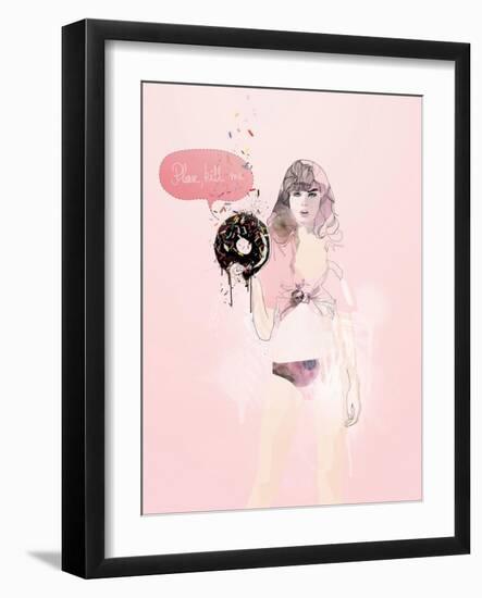 Donut Death Wish-Mydeadpony-Framed Art Print