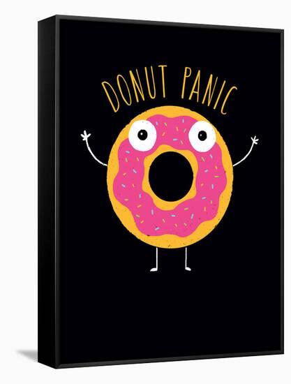 Donut Panic-Michael Buxton-Framed Stretched Canvas