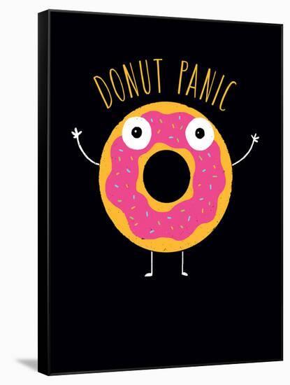 Donut Panic-Michael Buxton-Framed Stretched Canvas